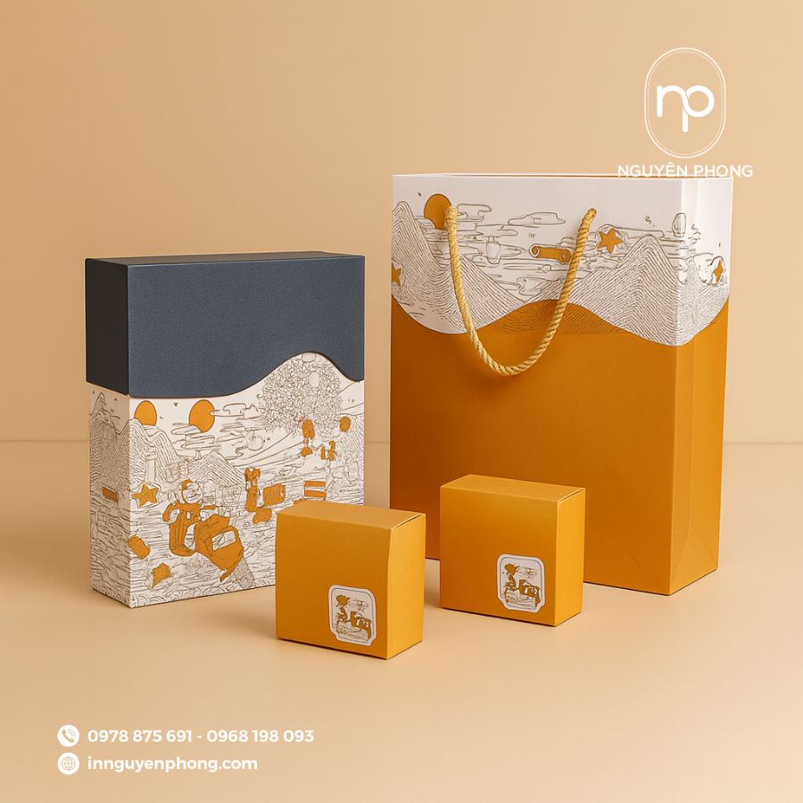 Mẫu hộp giấy  sang trọng