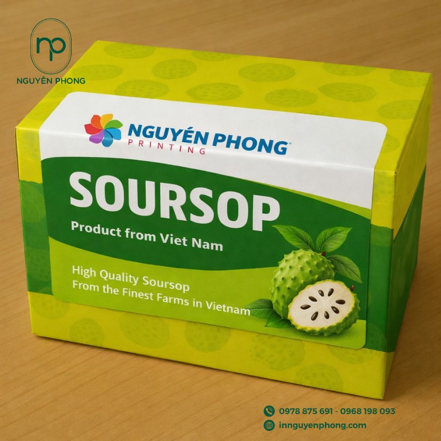 In thùng carton đựng mãng cầu