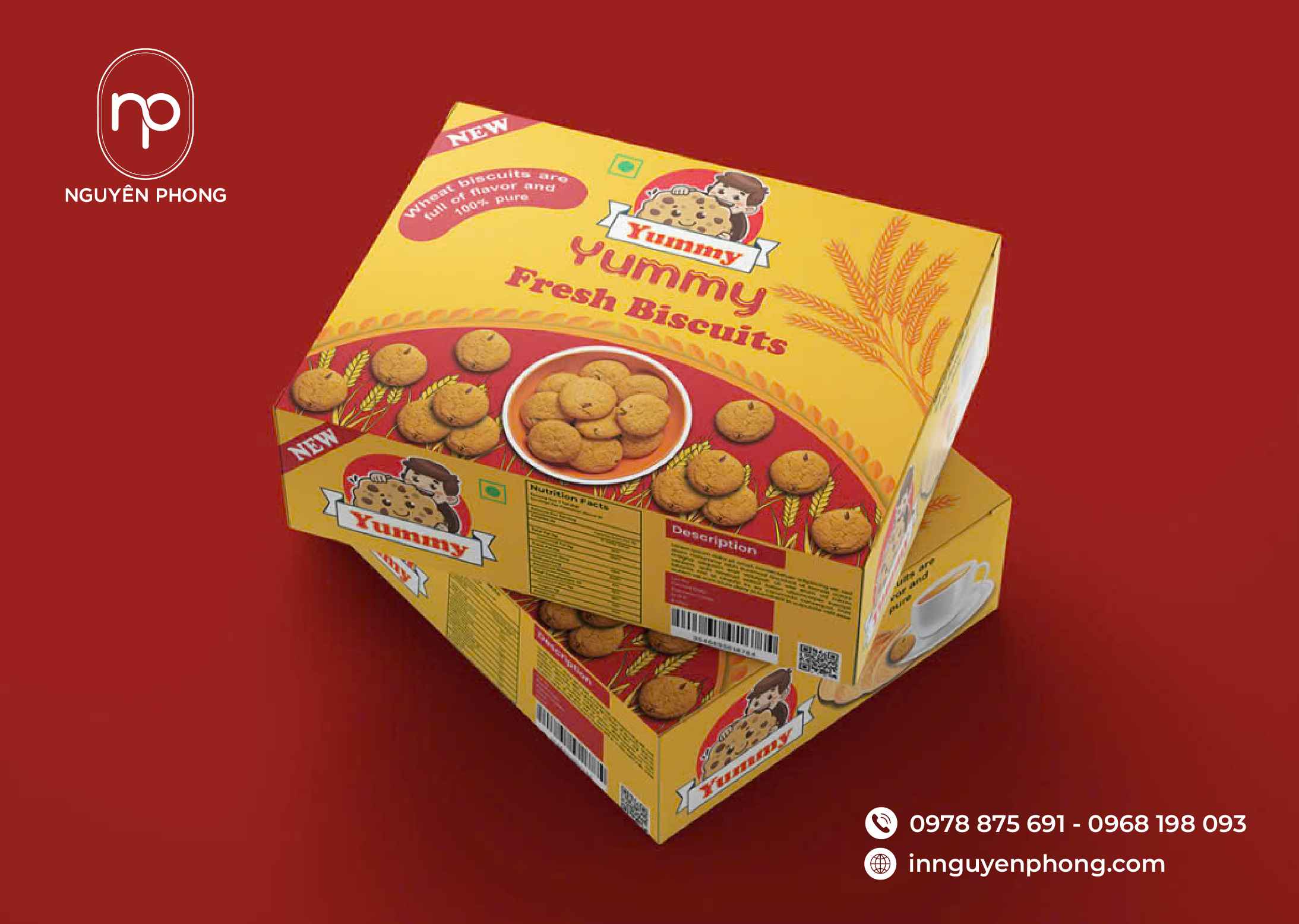 Mẫu hộp giấy đựng bánh ngọt