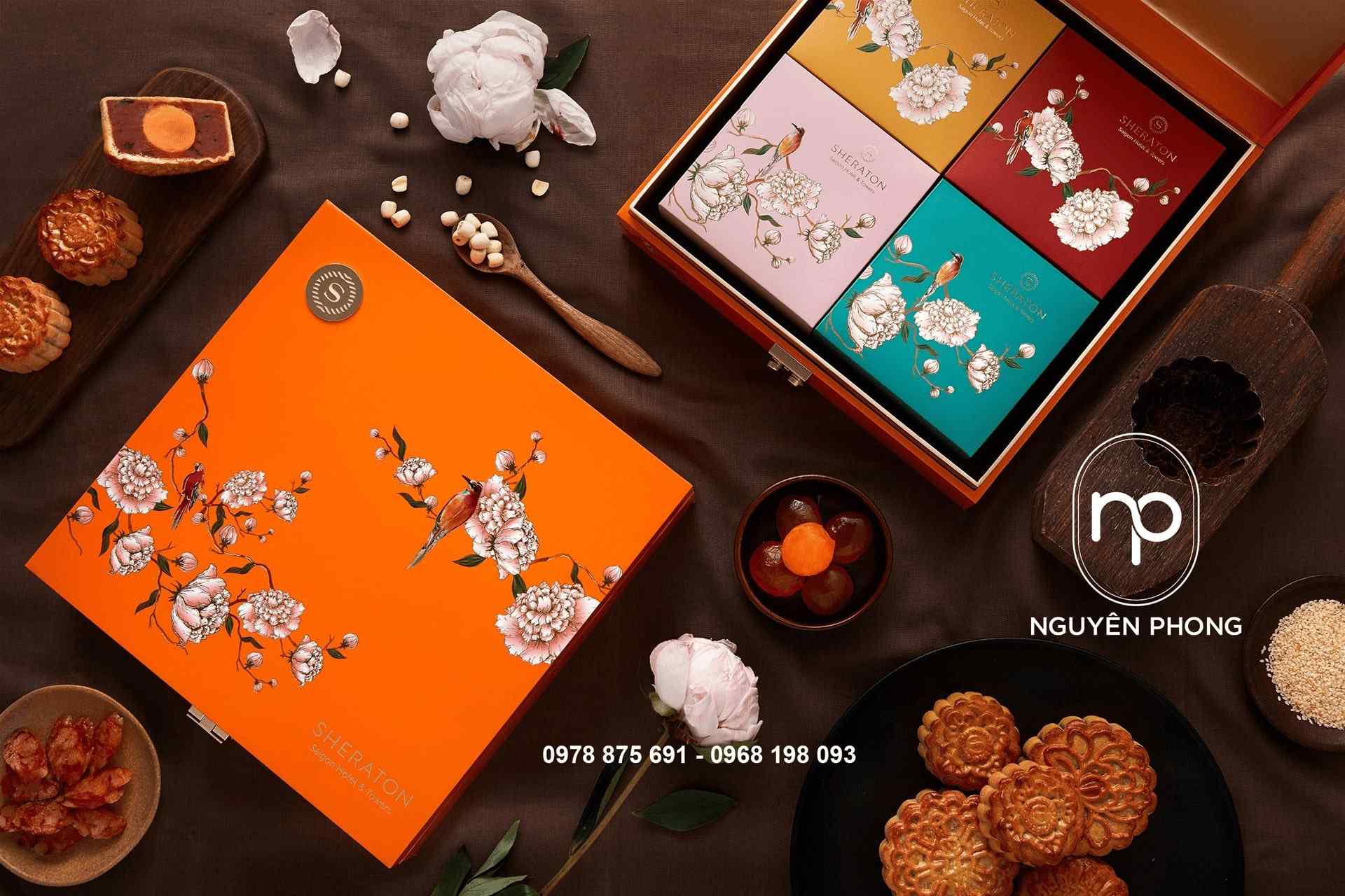 Mẫu hộp bánh trung thu nắp âm dương