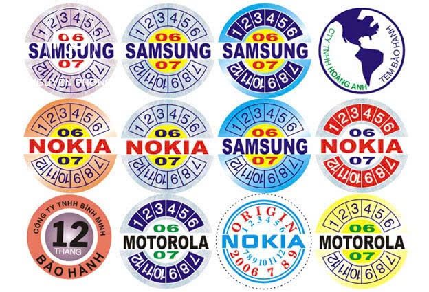 In tem phụ bảo hành điện thoại chuyên nghiệp