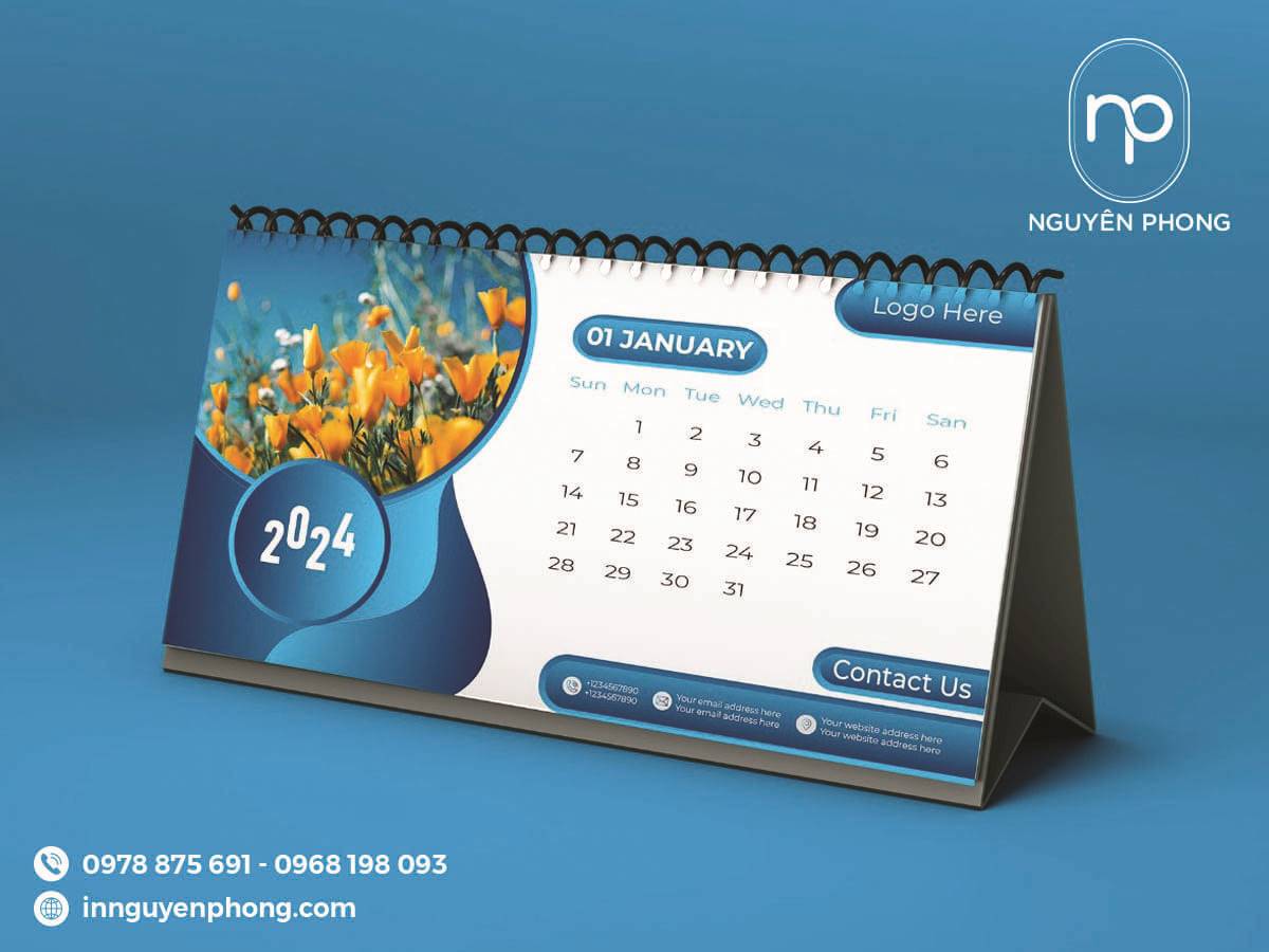 in lịch để bàn đẹp