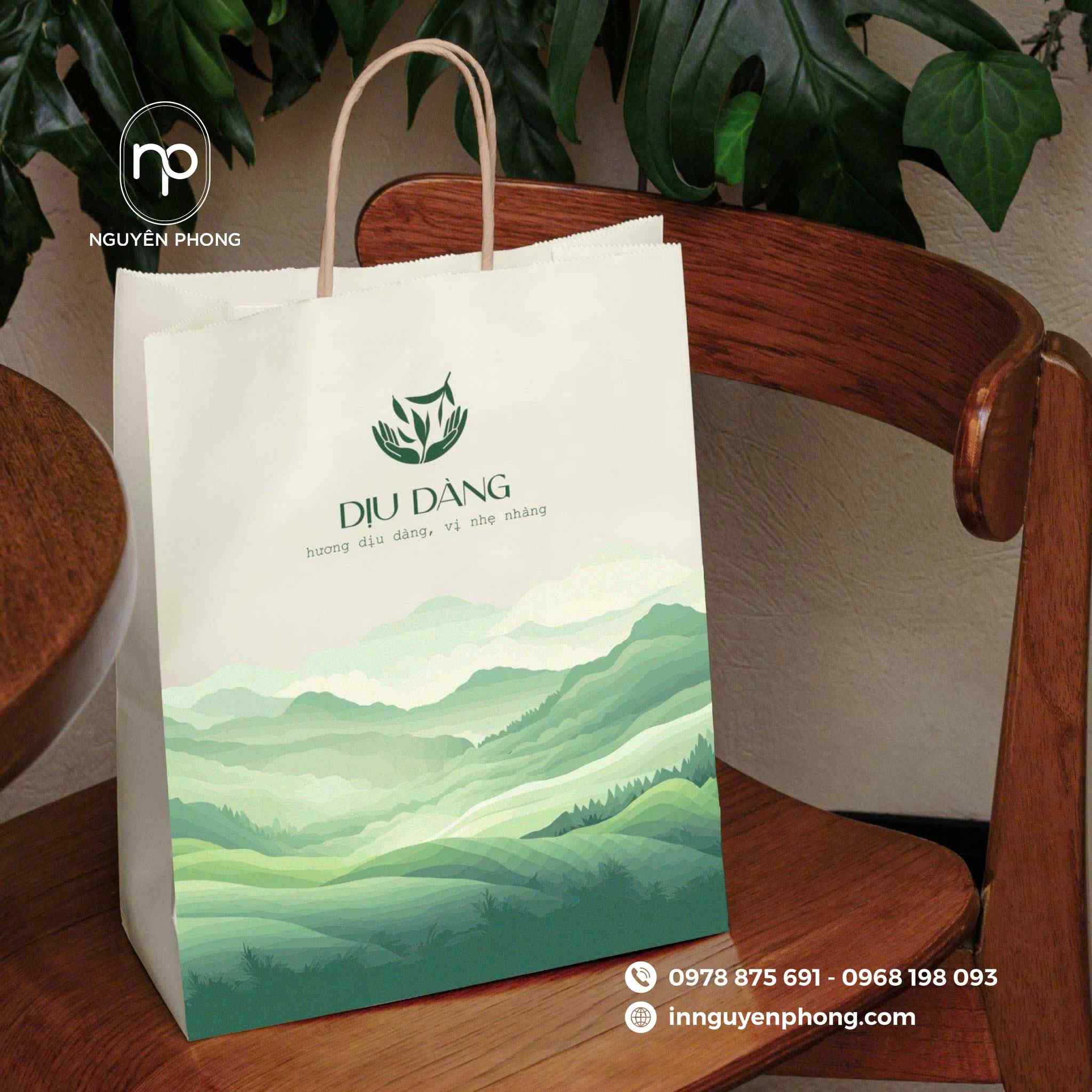 Thiết kế mẫu túi giấy tối giản 