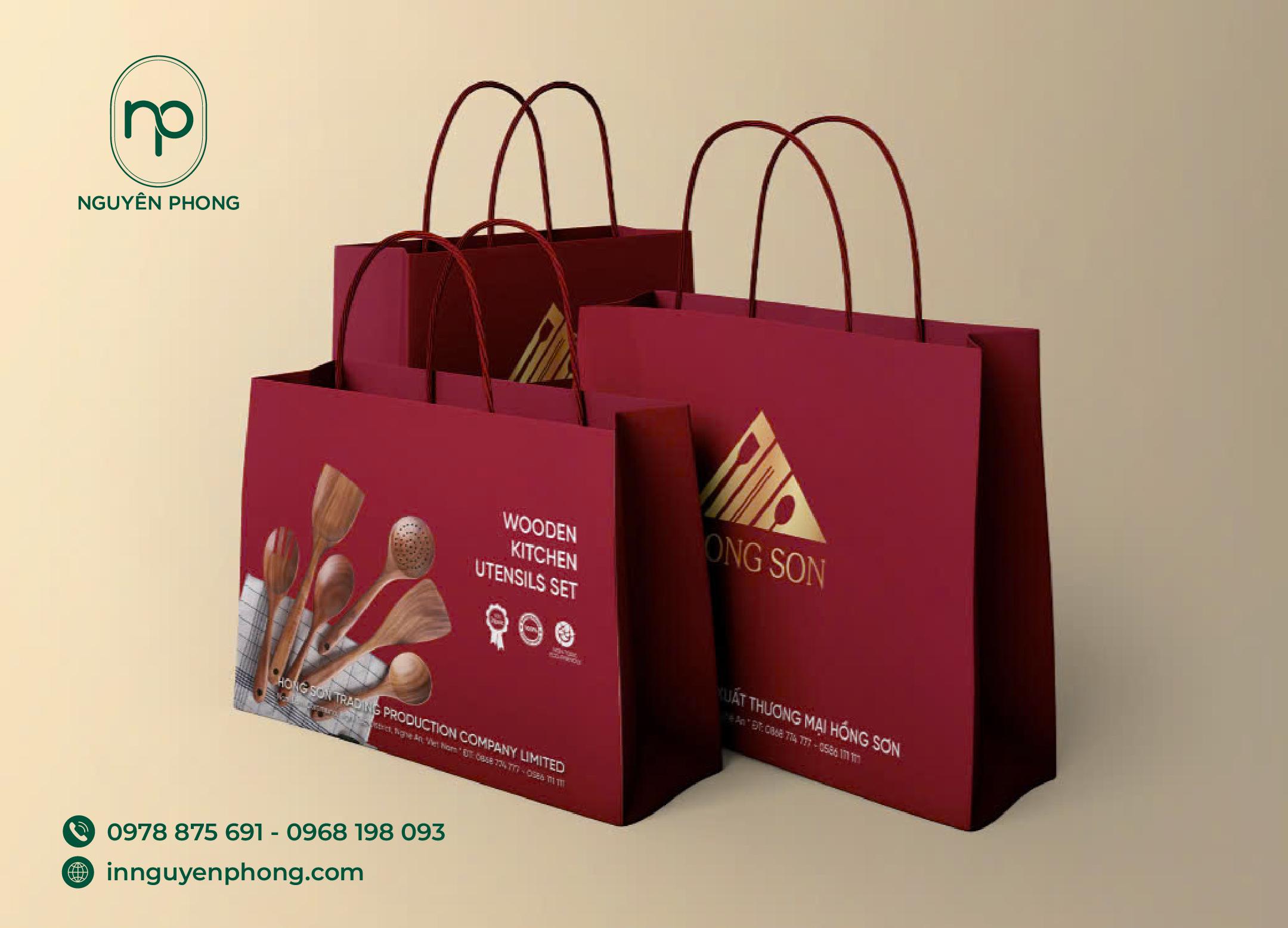 Mẫu túi giấy tại Xưởng in Nguyên Phong 