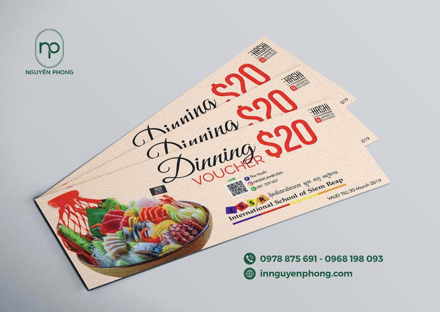 In voucher hiện đại, nhanh chóng