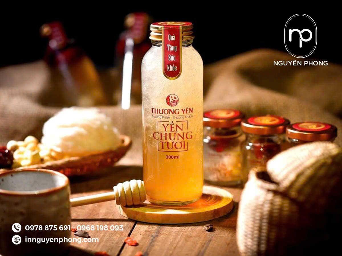 Sticker decal trong trên hộp thực phẩm khô