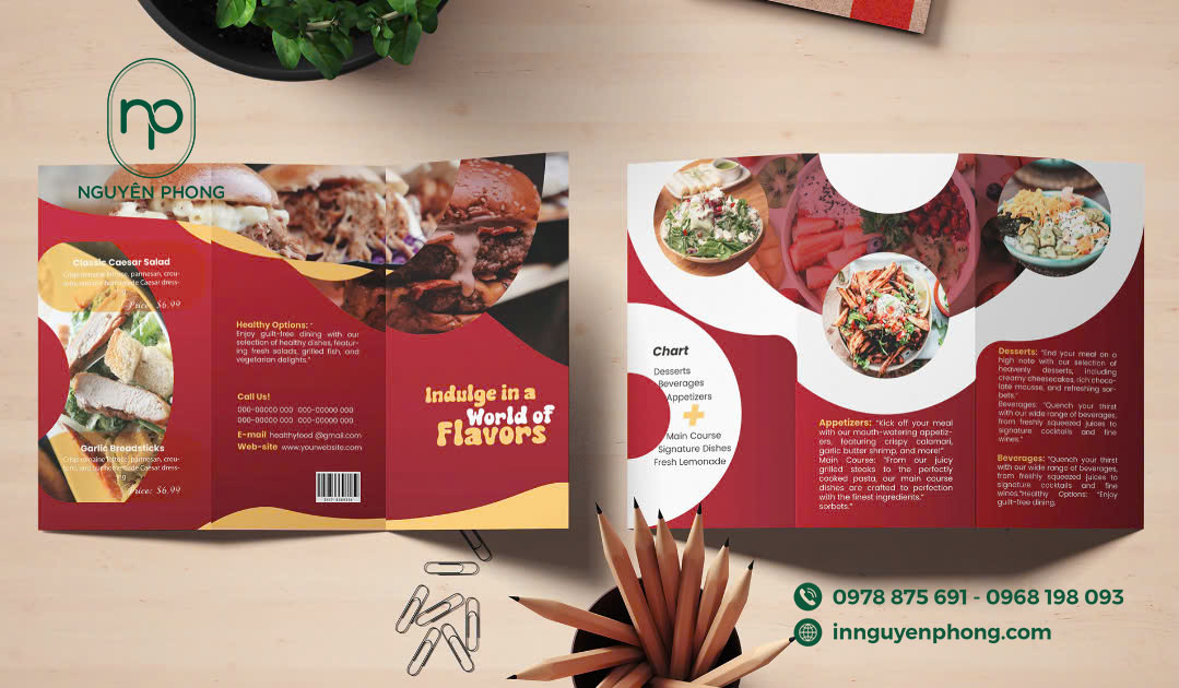 Dịch vụ in menu theo yêu cầu