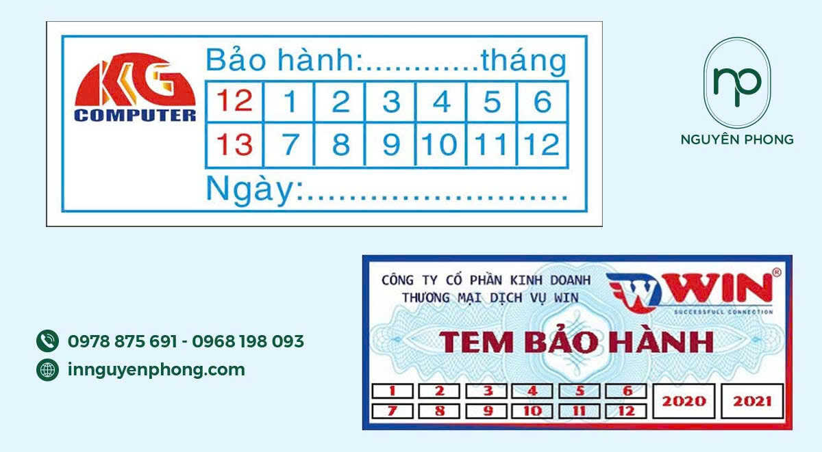 in tem bảo hành điện thoại