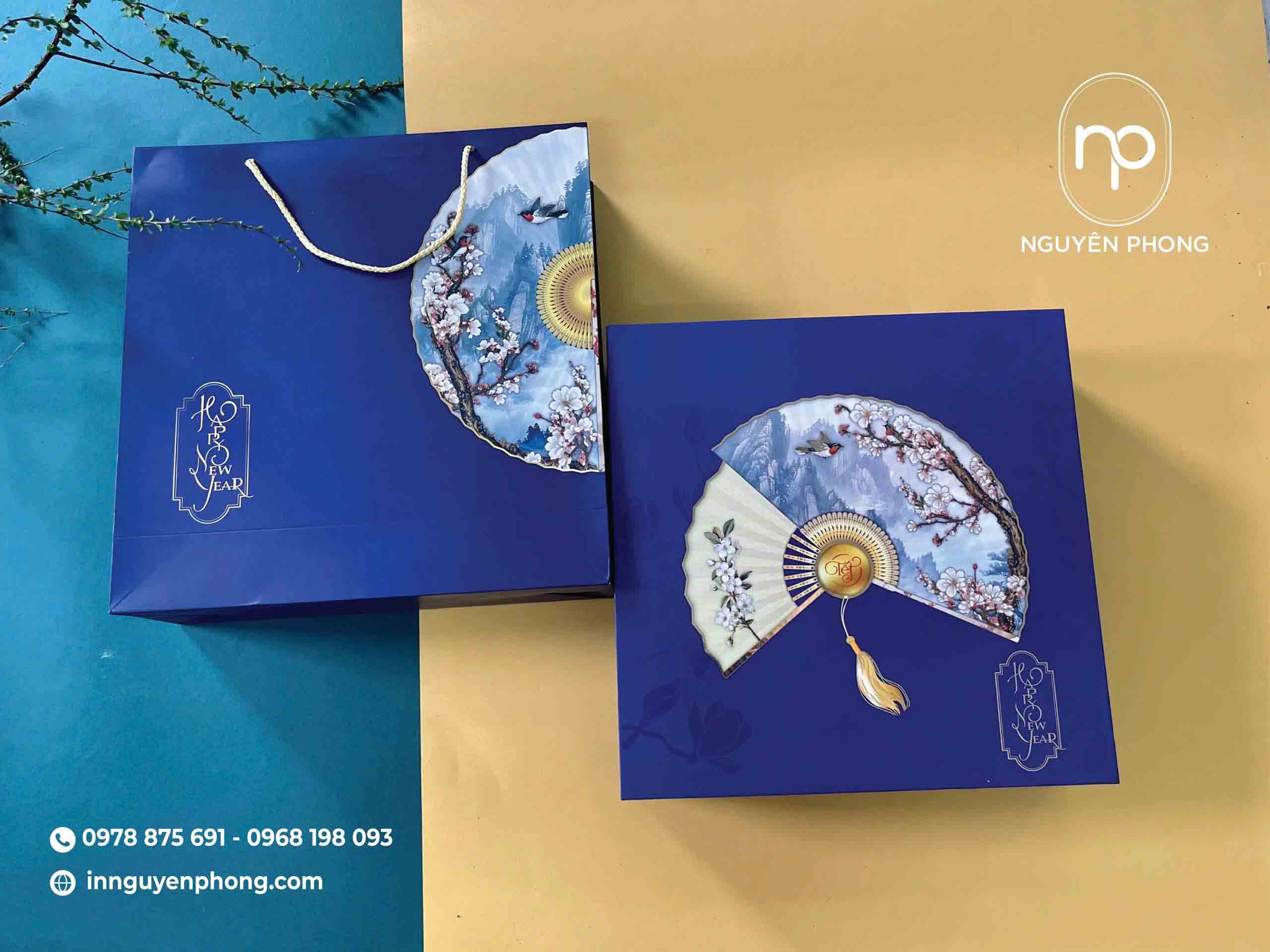 Địa Chỉ Xưởng Sản Xuất Hộp Quà Tết Uy Tín - Giá Cả Hợp Lý 46 Mẫu hộp happy new year xanh