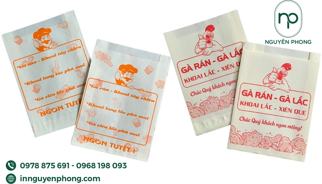 In túi đựng gà rán đơn giản