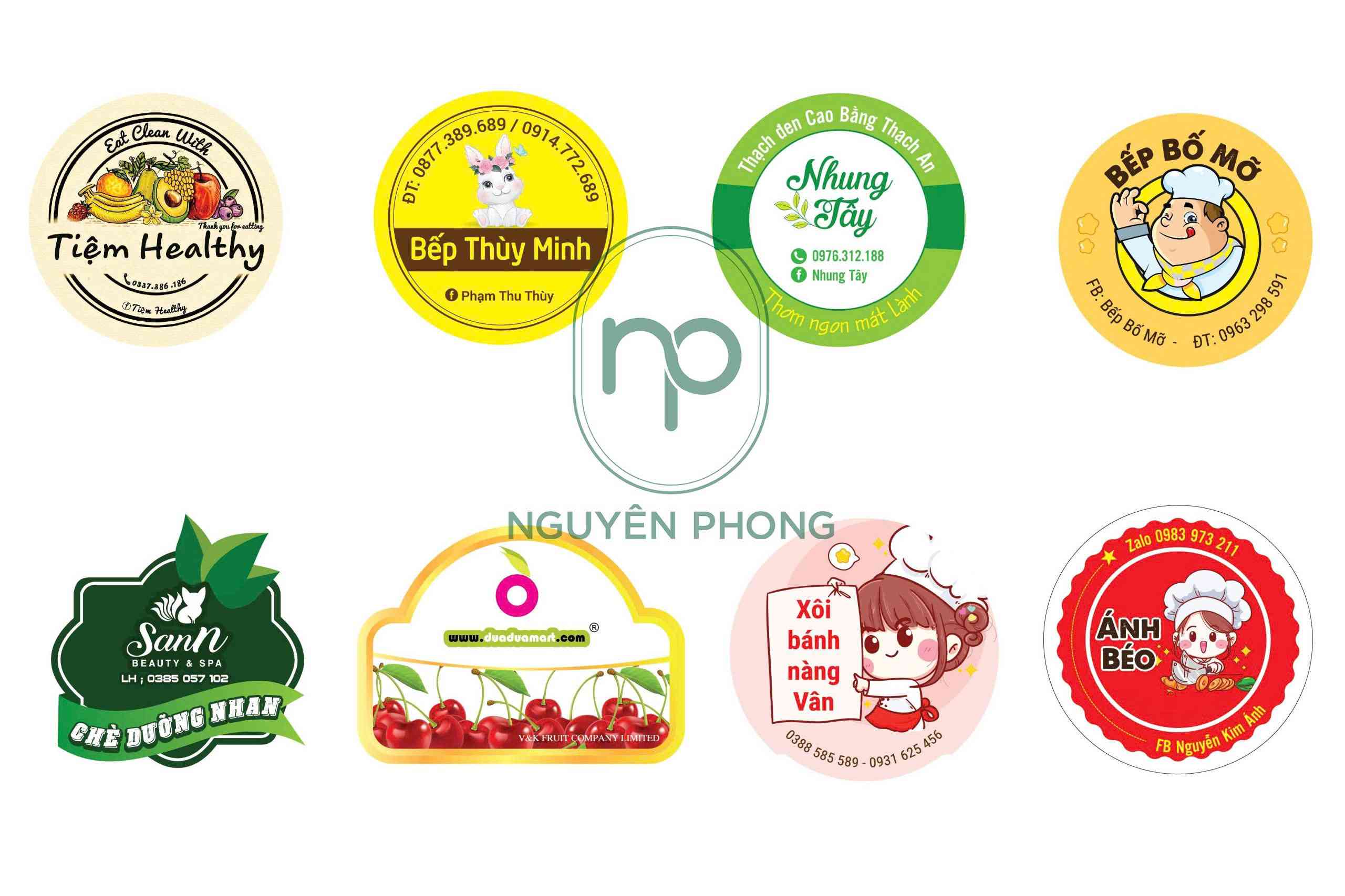 Mẫu tem nhãn hiện đại , sáng tạo 
