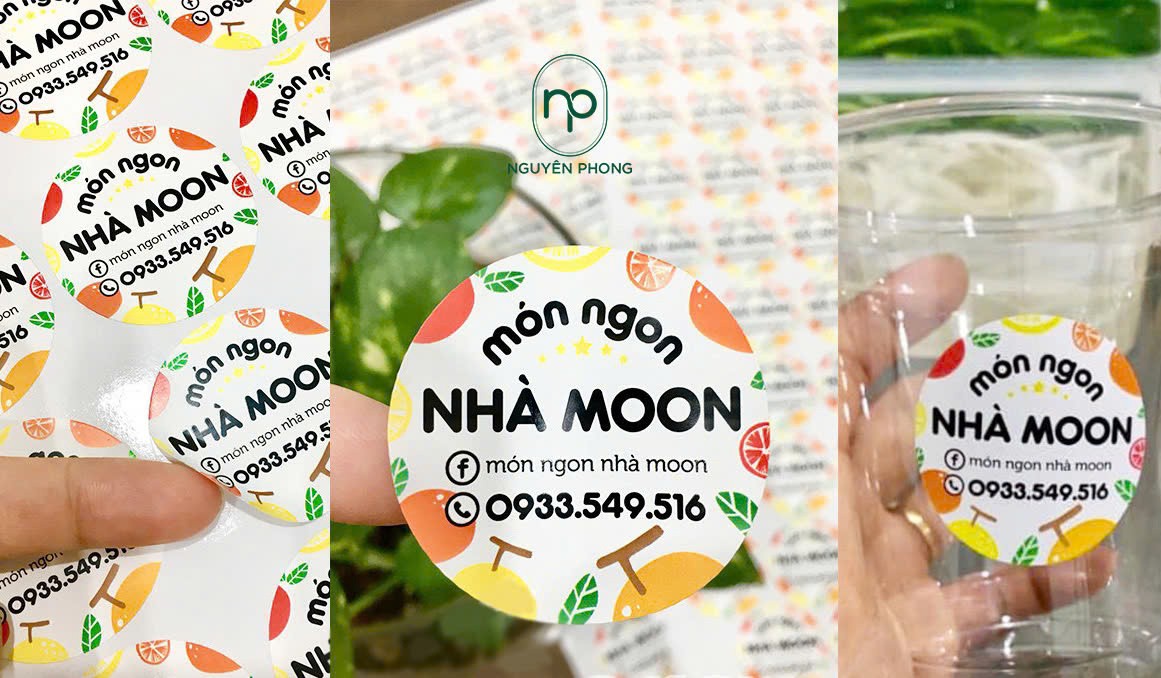 Mẫu tem cho cửa hàng ăn vặt 