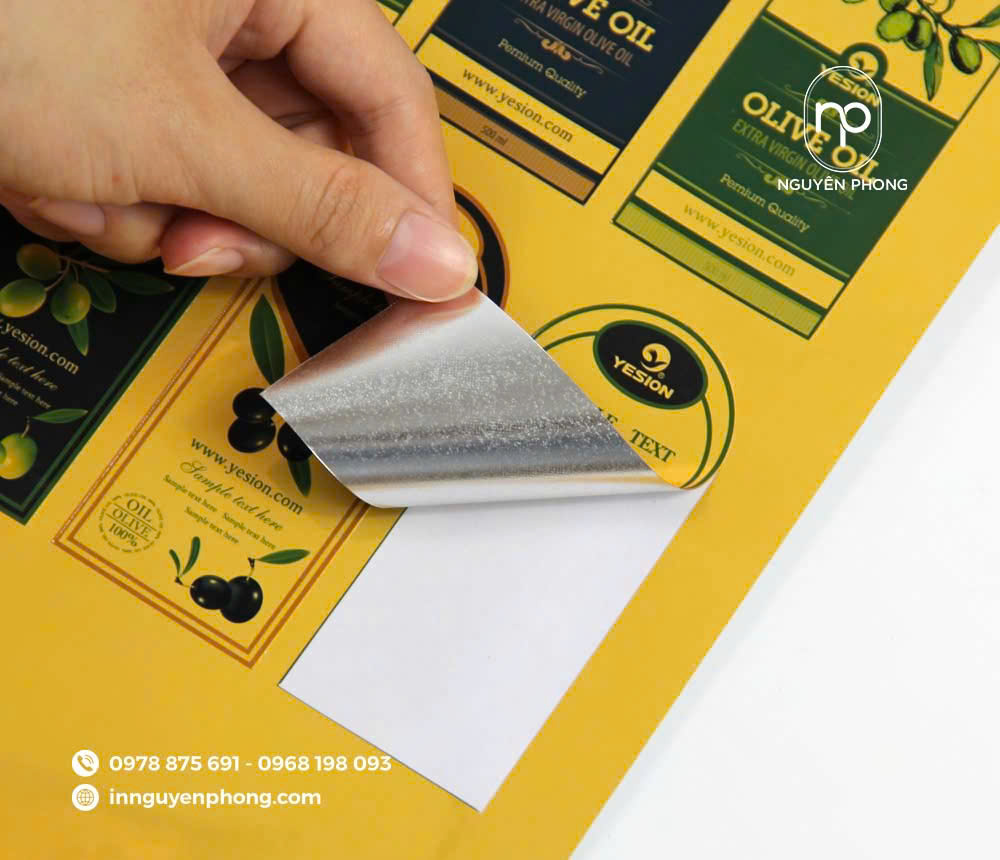Mẫu tem decal gương