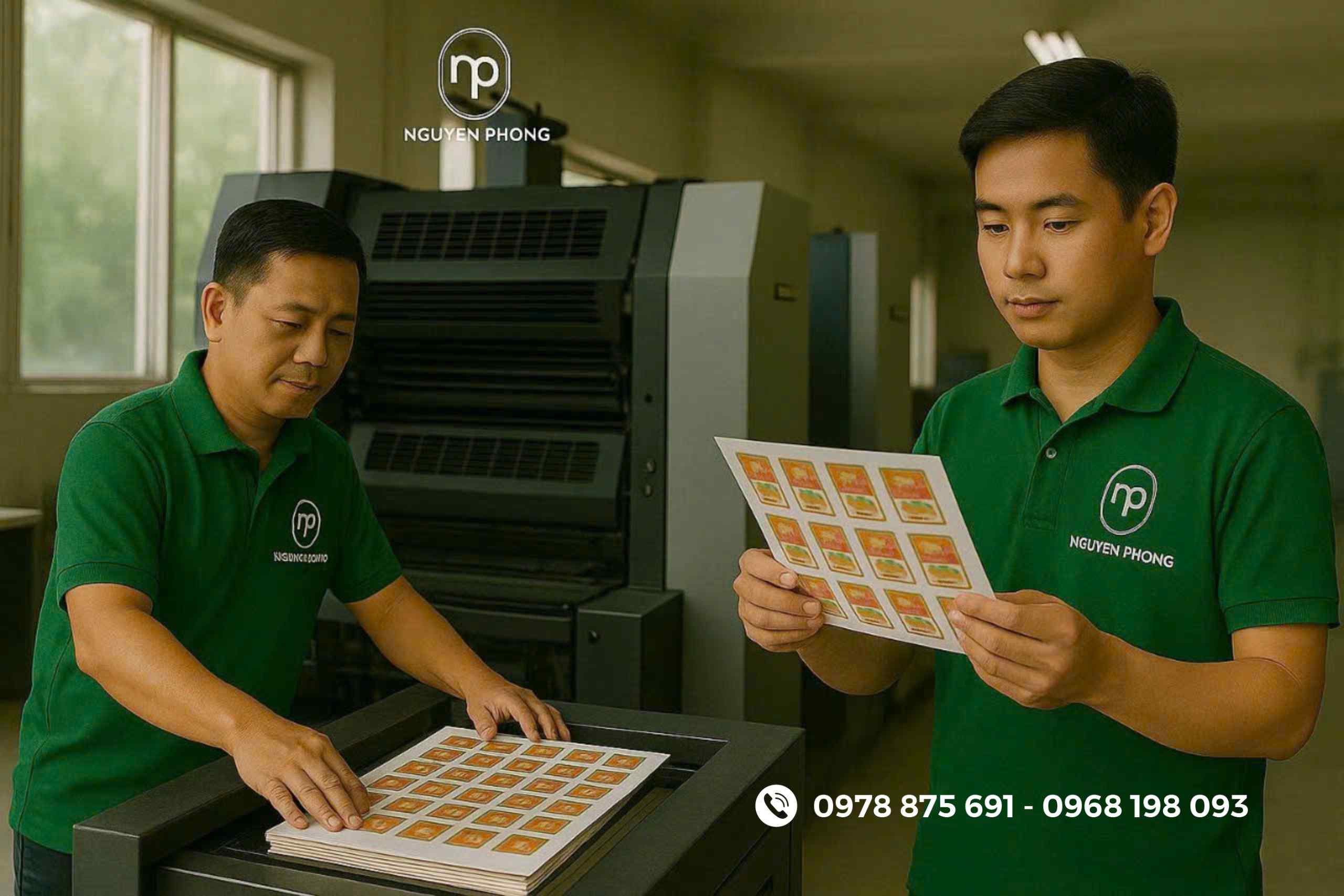 Thiết kế tem theo bộ nhận diện thương hiệu hoặc tùy chỉnh theo sản phẩm

