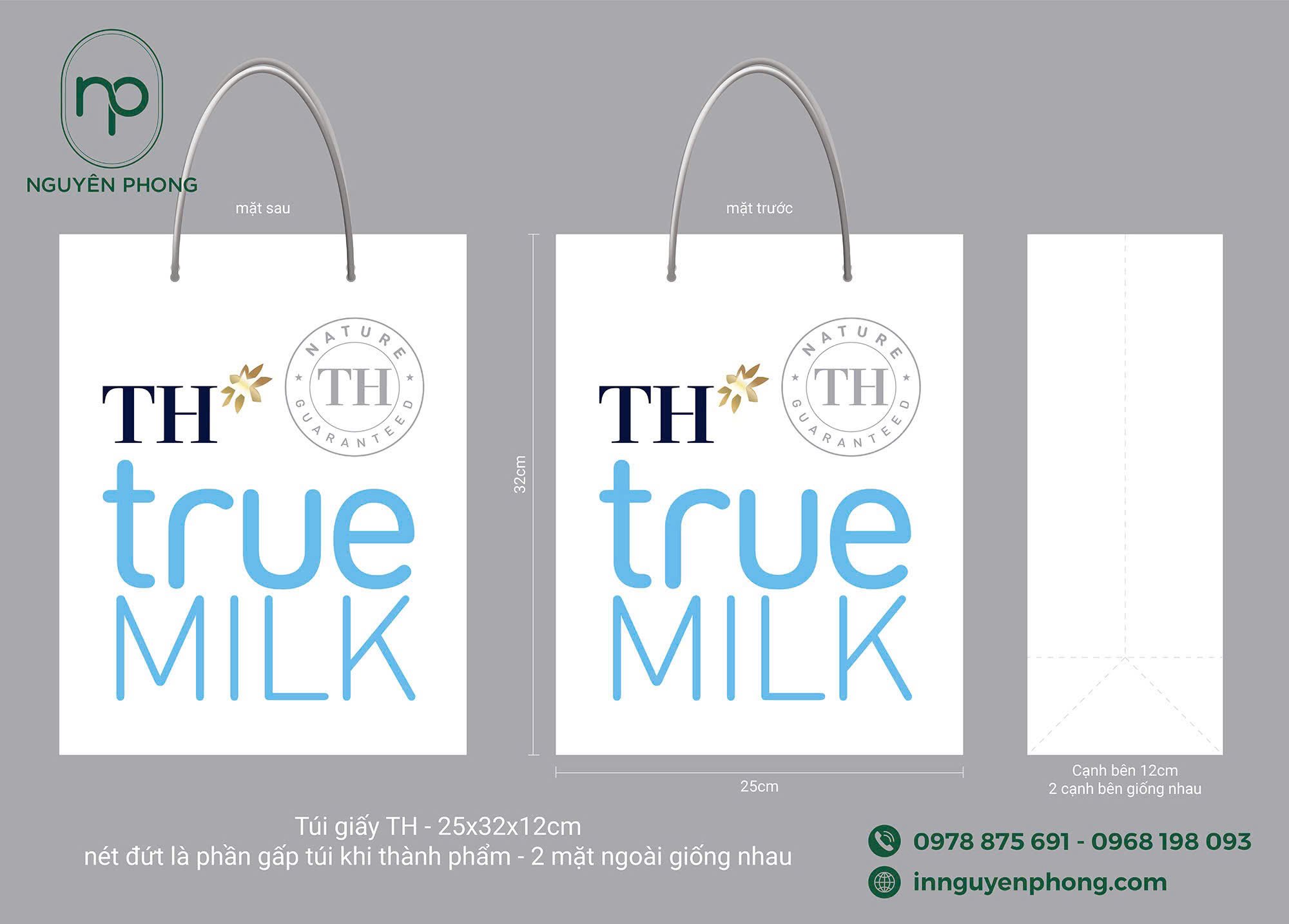 Kích thước túi giấy TH