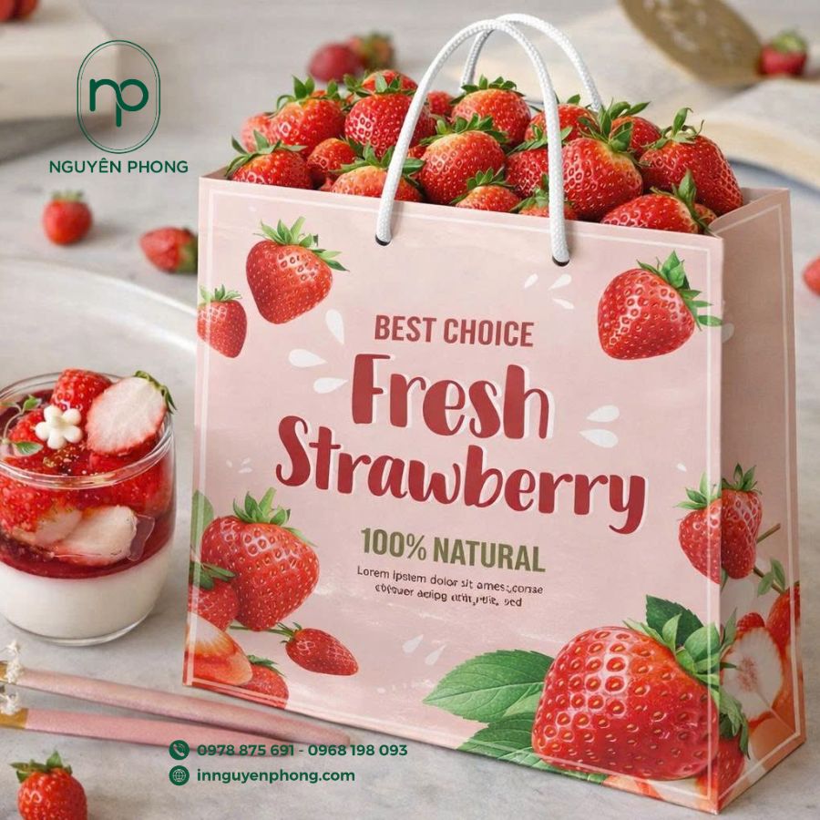 In túi giấy đựng hoa quả 