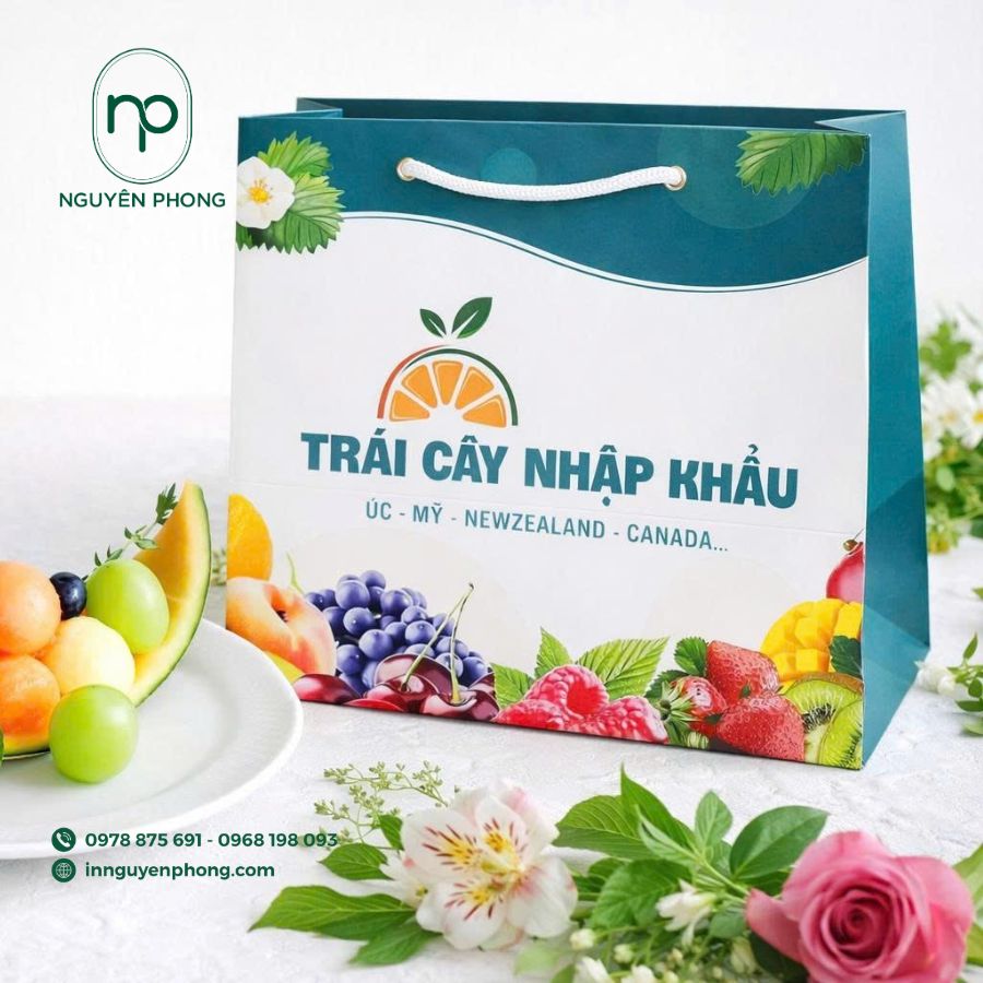 In túi giấy đựng hoa quả 