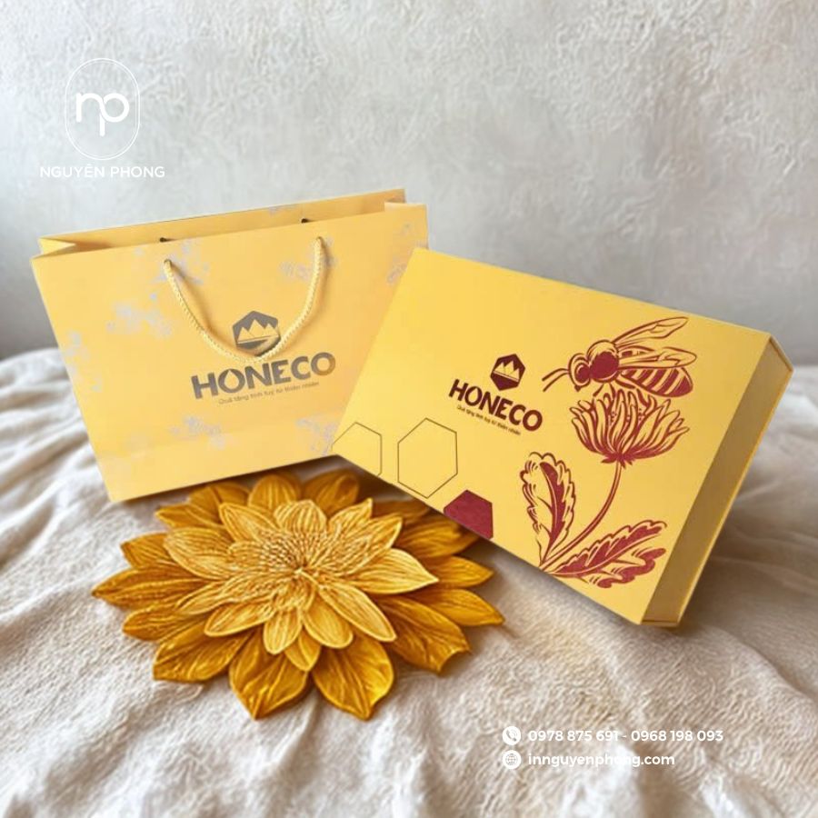 In túi giấy đựng mật ong