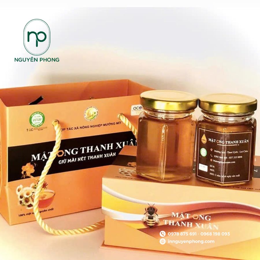 In túi giấy đựng mật ong