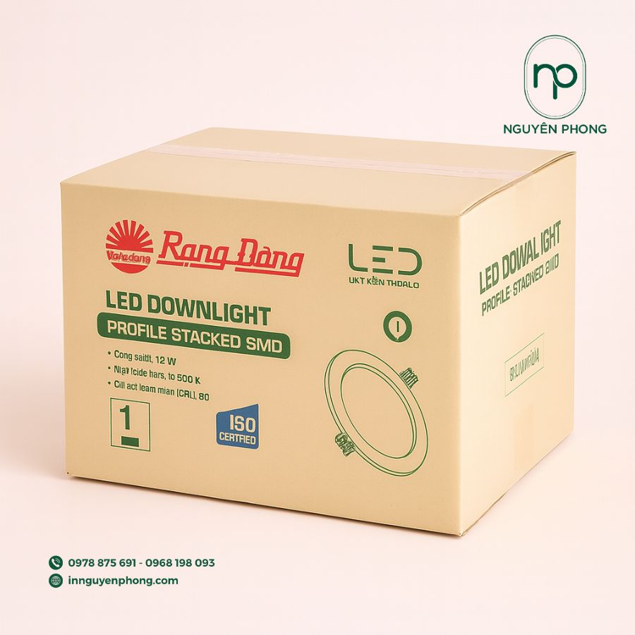 Hộp carton in logo thương hiệu