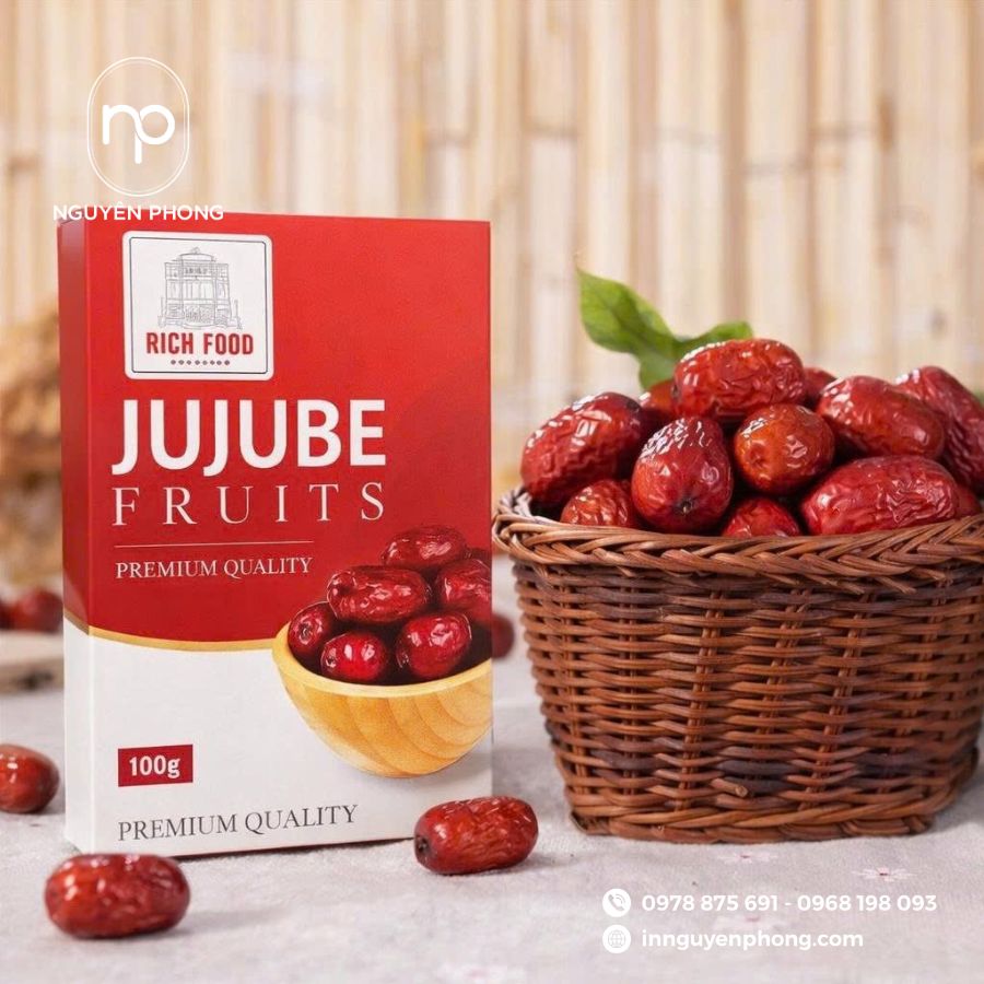 In hộp giấy đựng táo đỏ