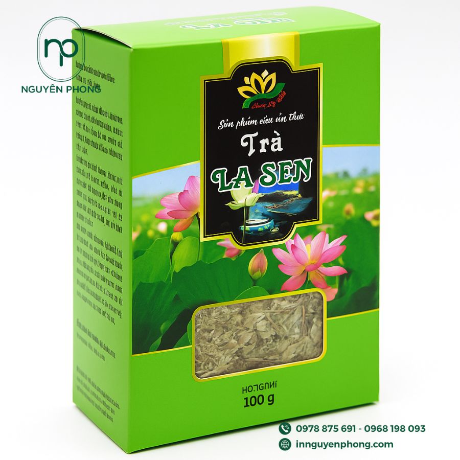 In hộp đựng trà sen đẹp