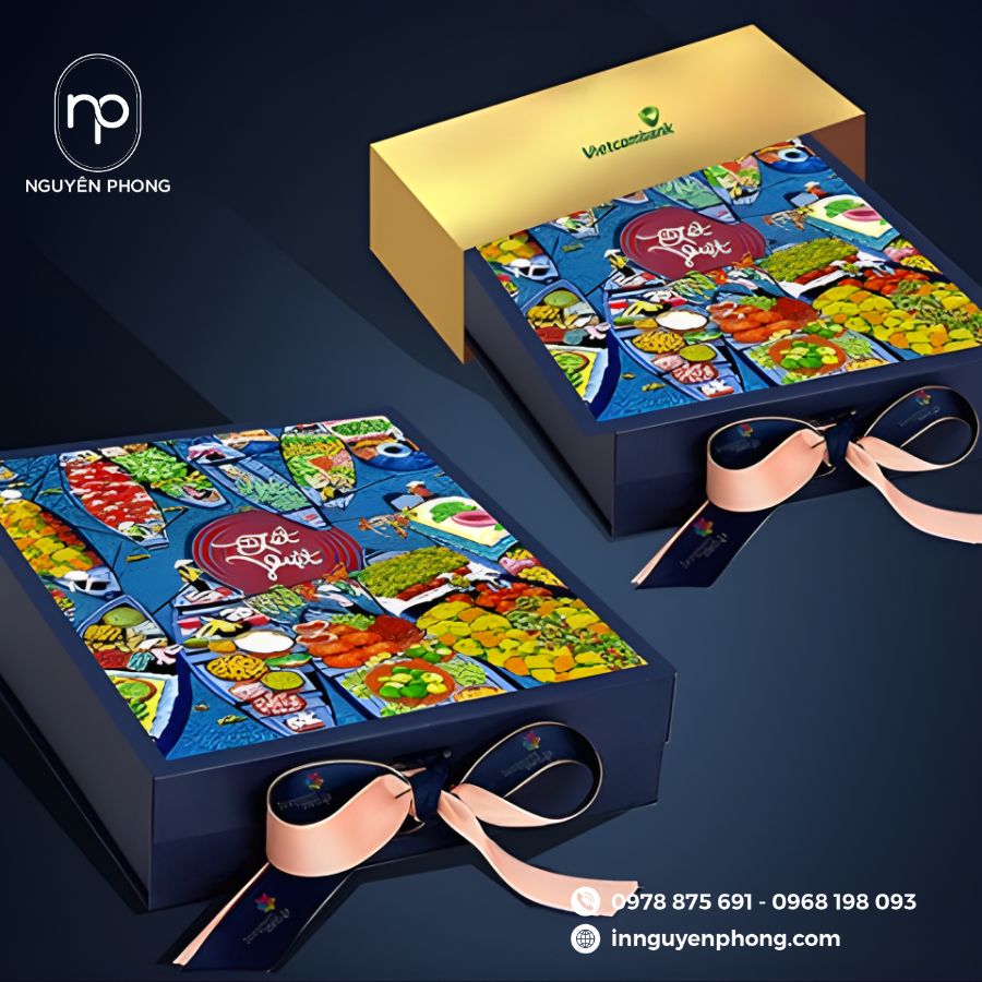 In hộp quà Tết ngân hàng