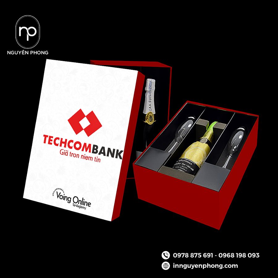 In hộp quà Tết ngân hàng
