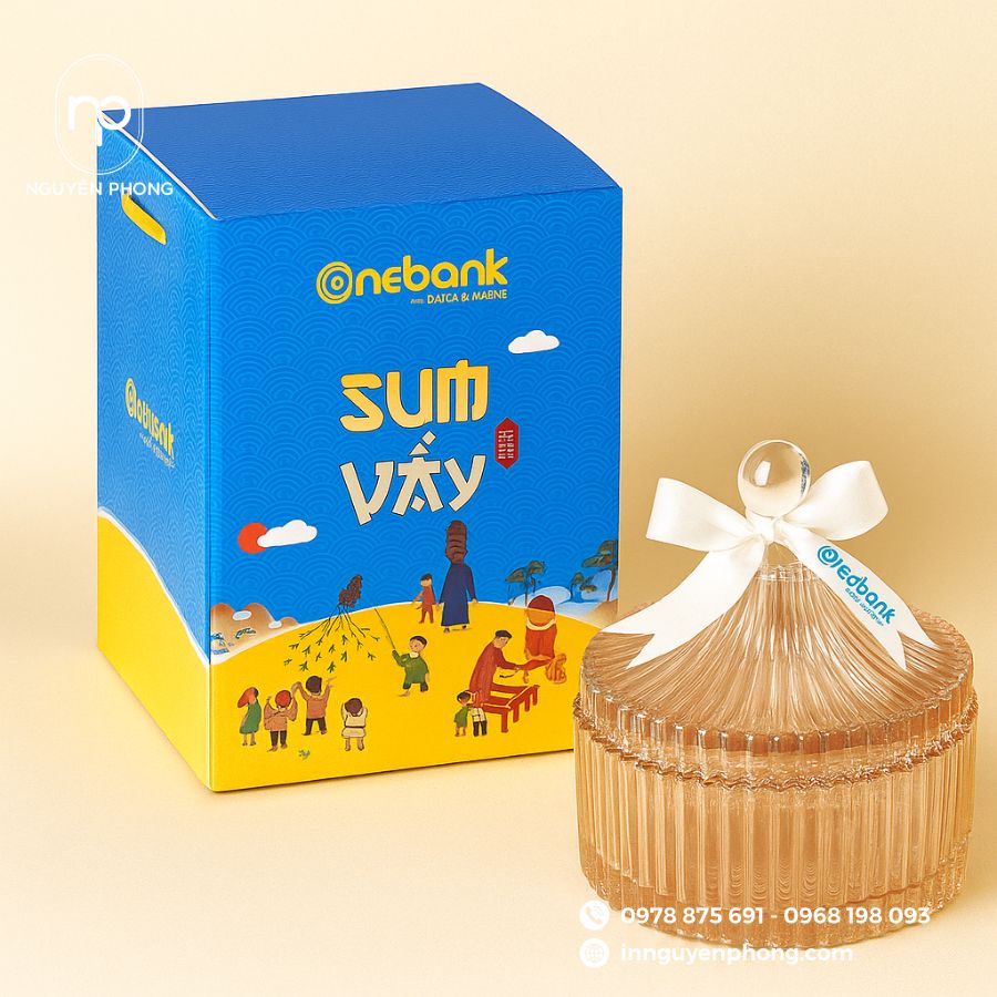 In hộp quà Tết ngân hàng