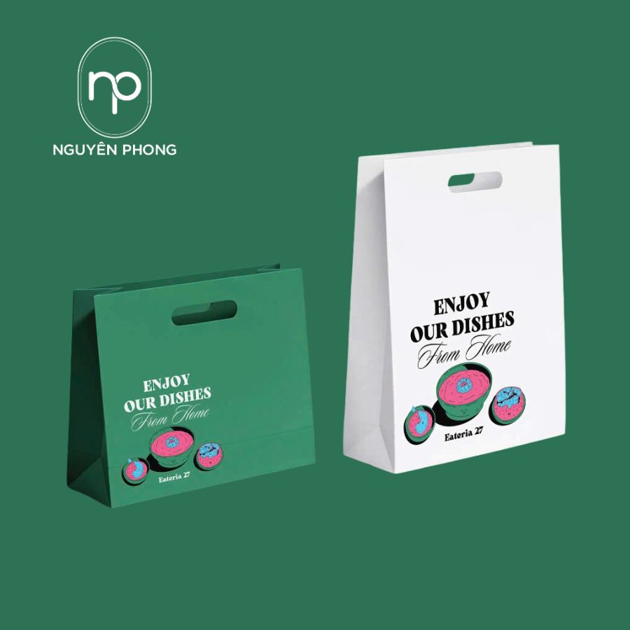In túi giấy đựng bánh