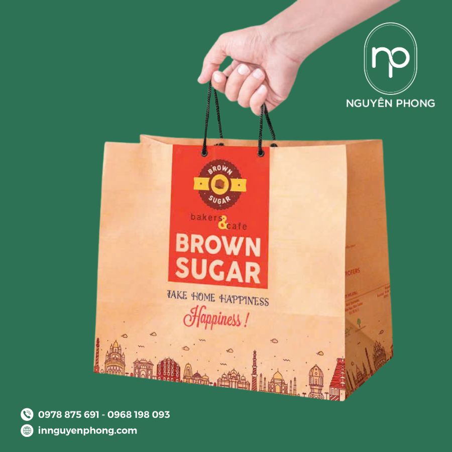 In túi giấy đựng bánh