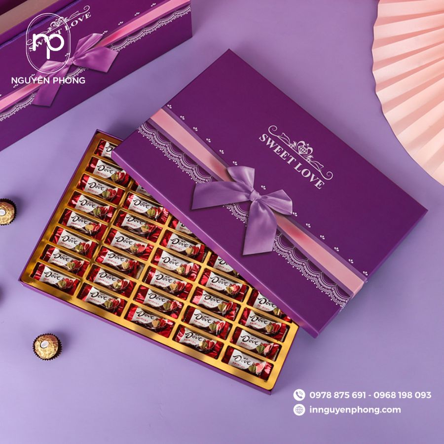 In hộp giấy đựng socola chất lượng tại TPHCM
