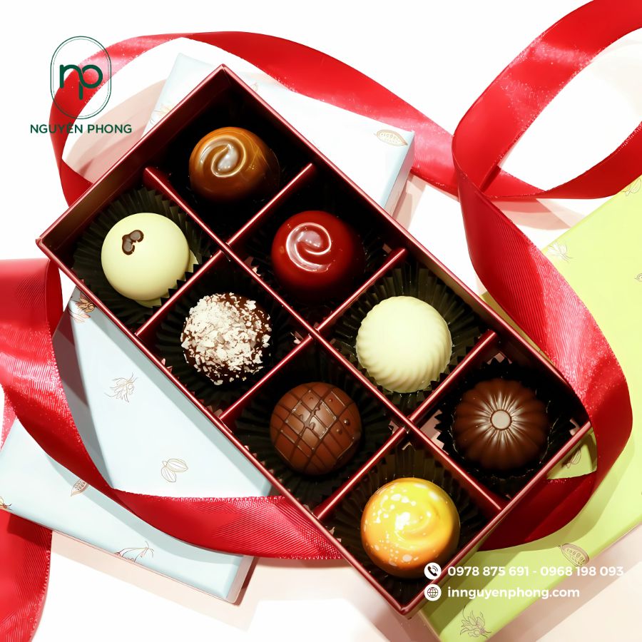 In hộp giấy đựng socola chất lượng tại TPHCM