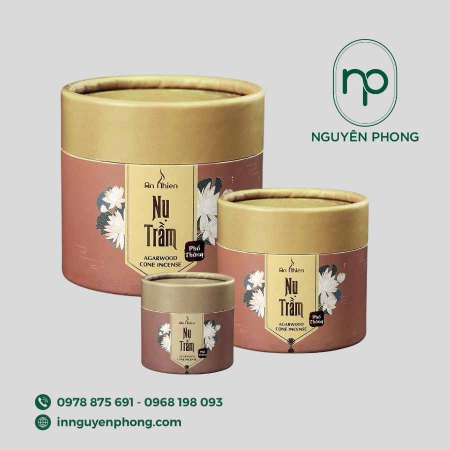 Hộp trụ tròn đựng hương