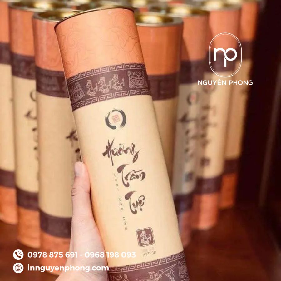 Hộp trụ tròn đựng hương