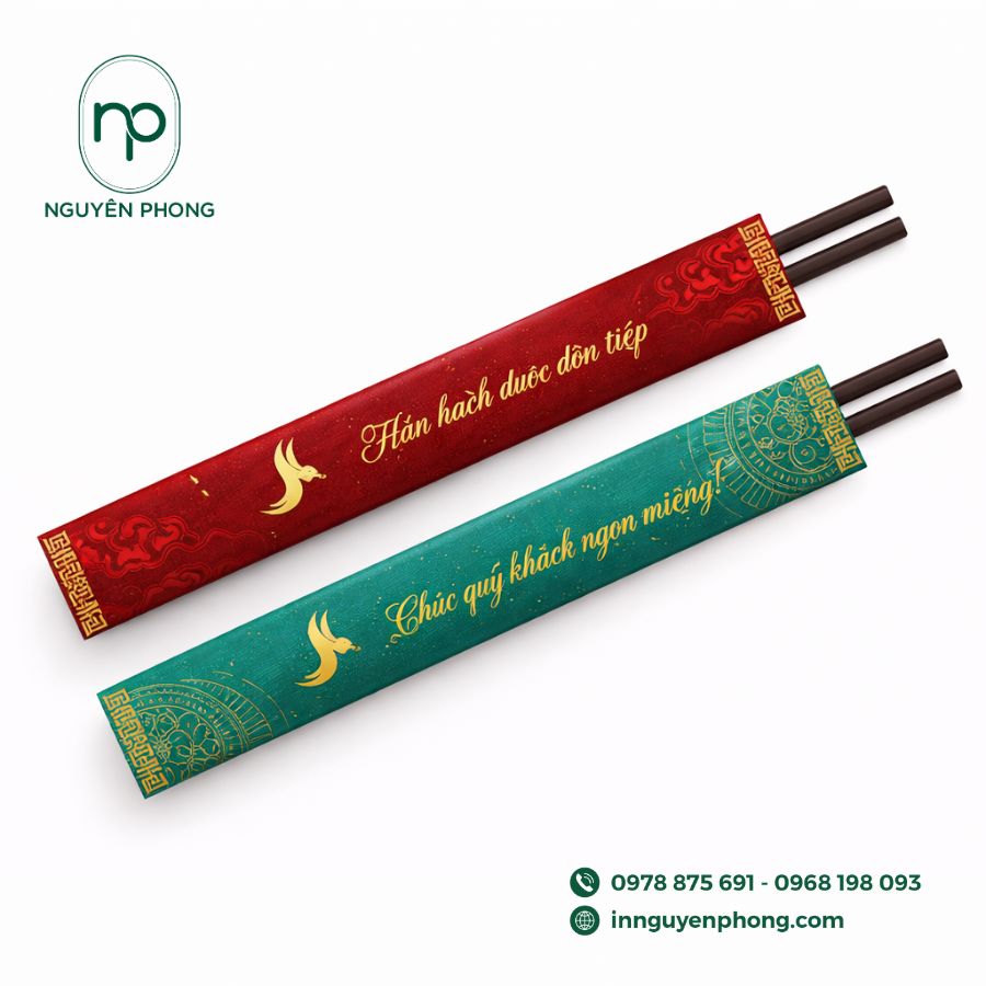 Mẫu bao đũa đồng bộ với menu