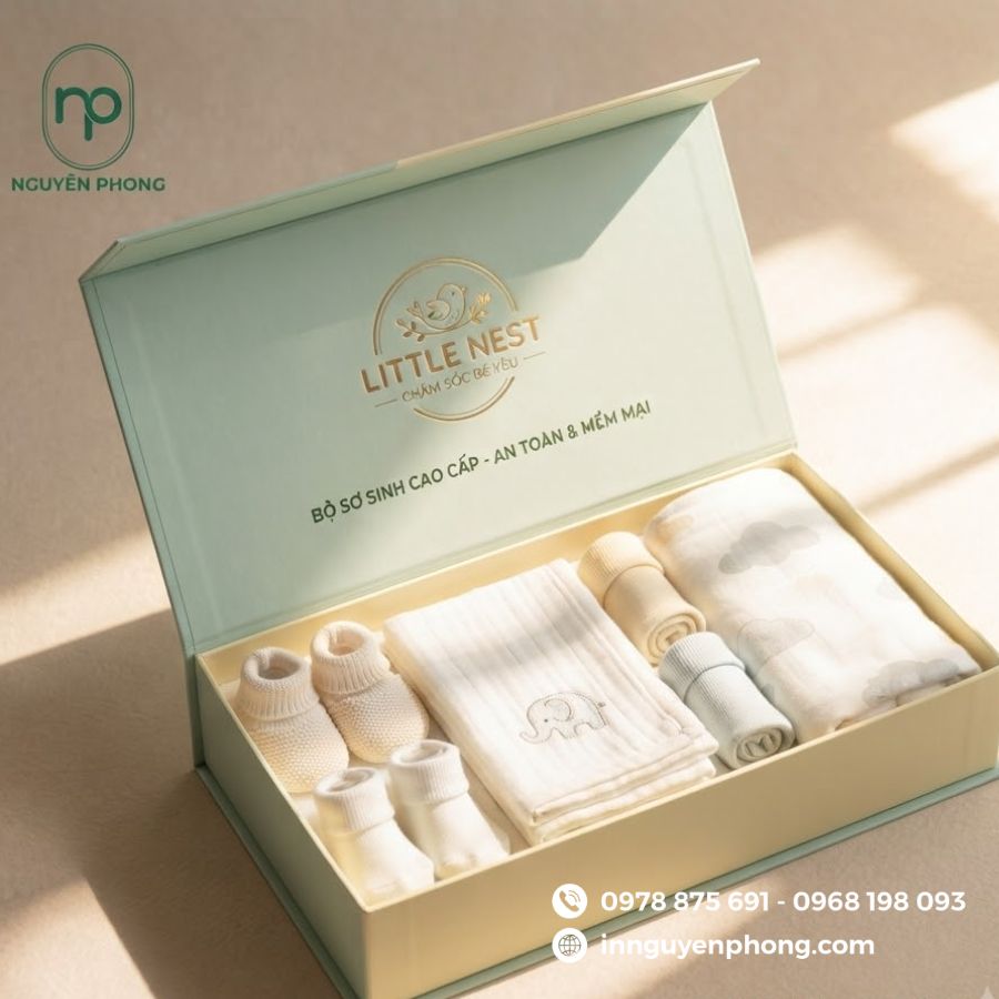 In Hộp Giấy Đựng Đồ Sơ Sinh Giá Rẻ 