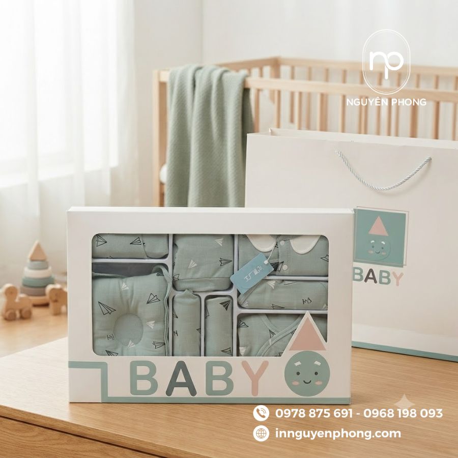 In Hộp Giấy Đựng Đồ Sơ Sinh Giá Rẻ 