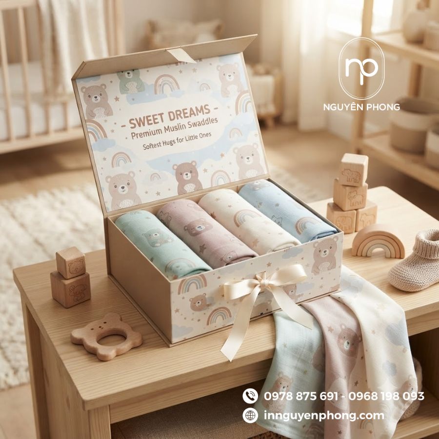 In Hộp Giấy Đựng Đồ Sơ Sinh Giá Rẻ 