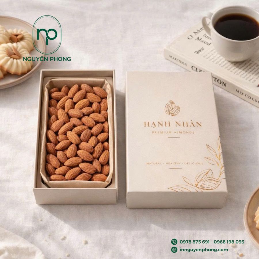 Thiết hộp cứng cao cấp đựng hạnh nhân