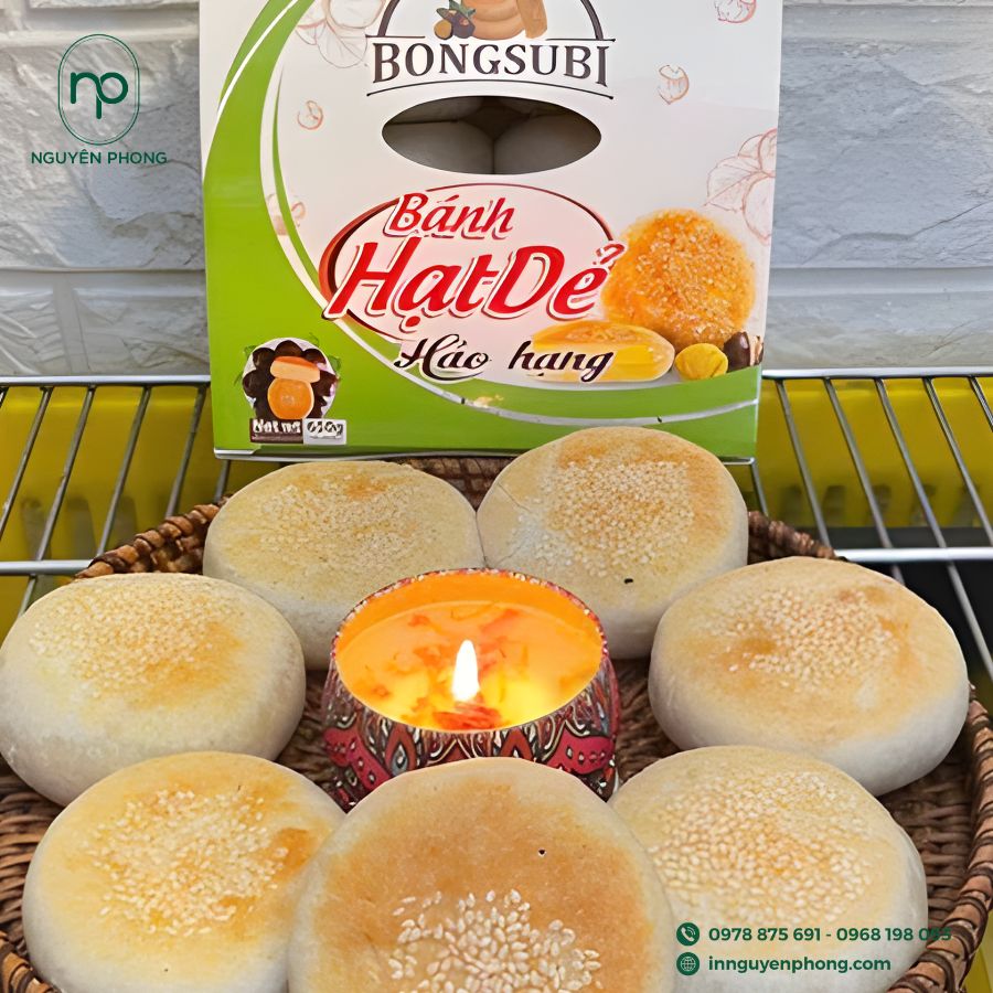 In hộp giấy đựng bánh hạt dẻ