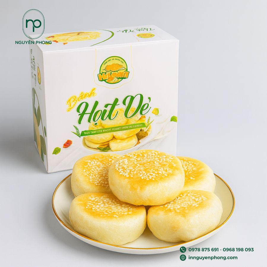 In hộp giấy đựng bánh hạt dẻ