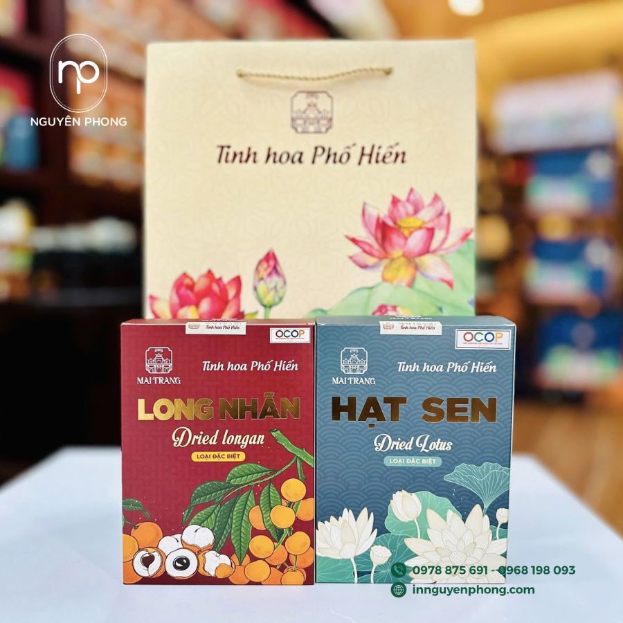 Mẫu hộp giấy đựng hạt sen sấy