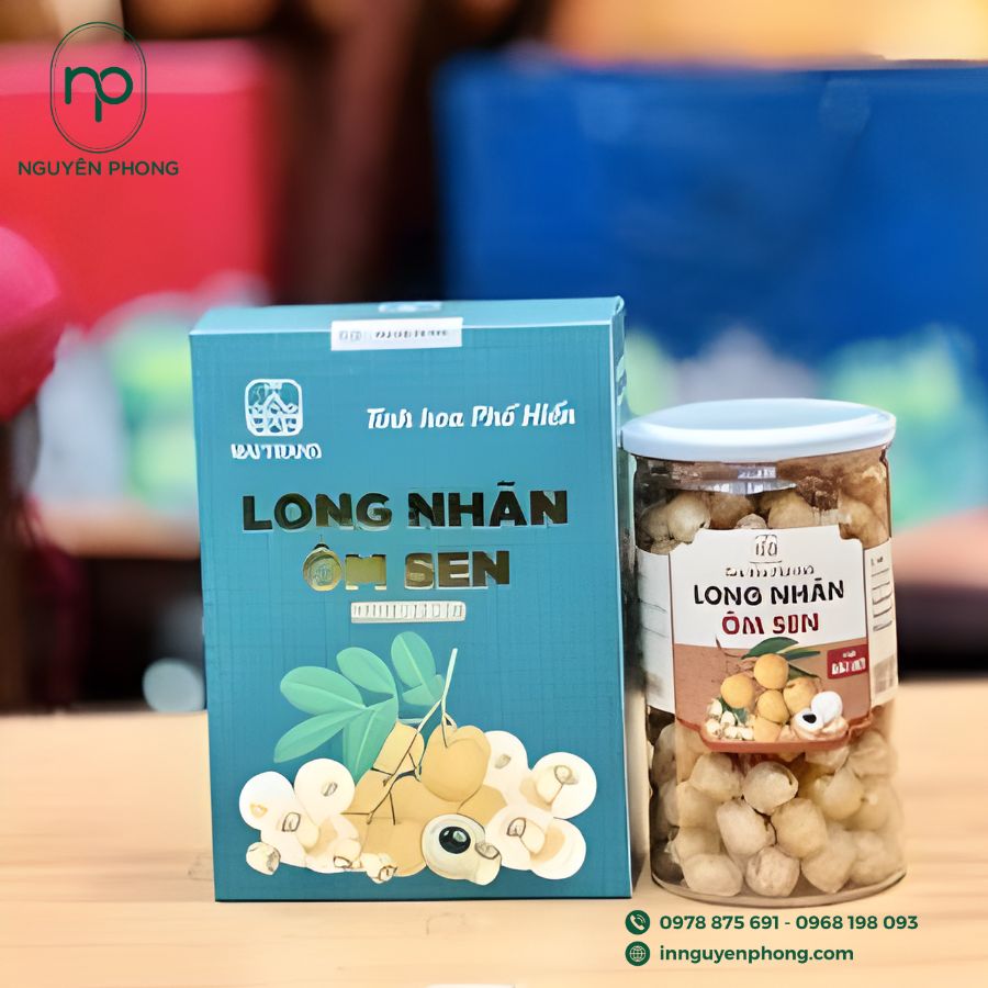 Mẫu hộp giấy đựng hạt sen sấy