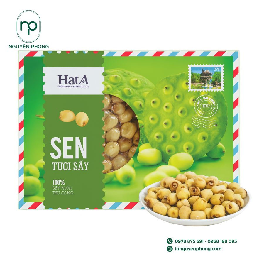 In hộp giấy đựng hạt sen sấy khô