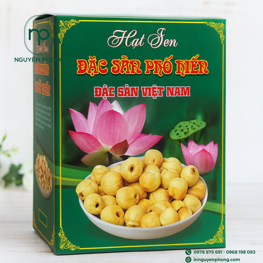  In hộp giấy đựng hạt sen sấy khô