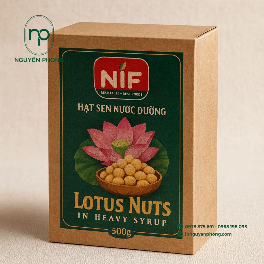  In hộp giấy đựng hạt sen sấy khô