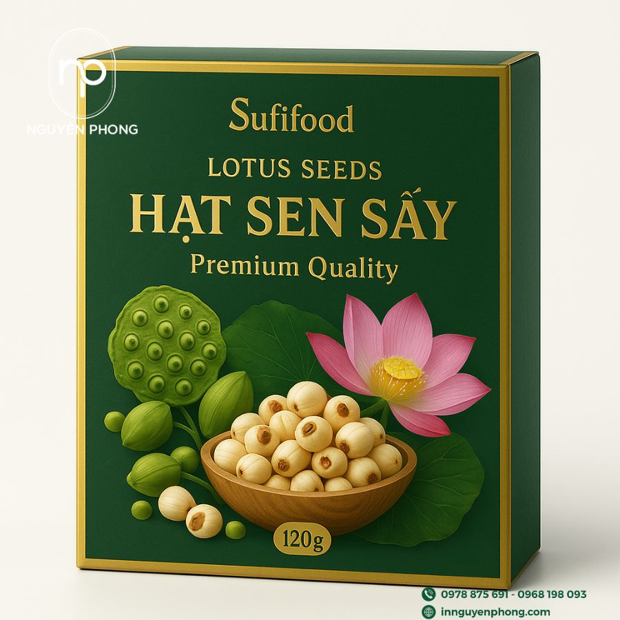  In hộp giấy đựng hạt sen sấy khô
