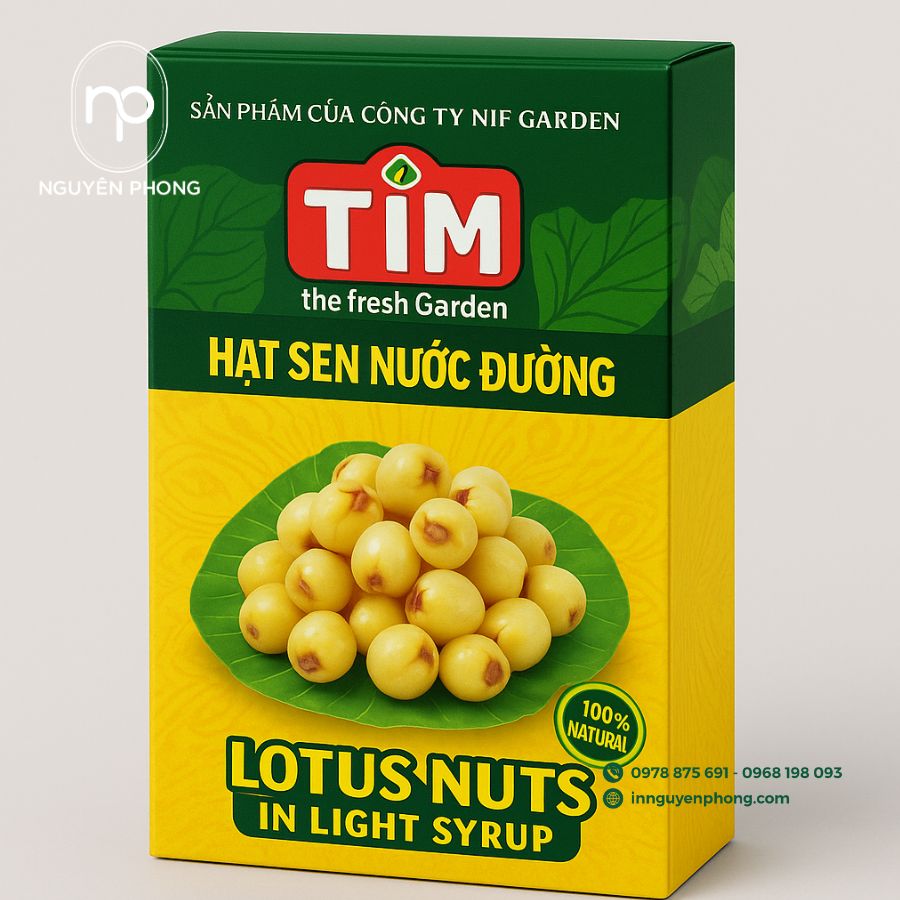  In hộp giấy đựng hạt sen sấy khô