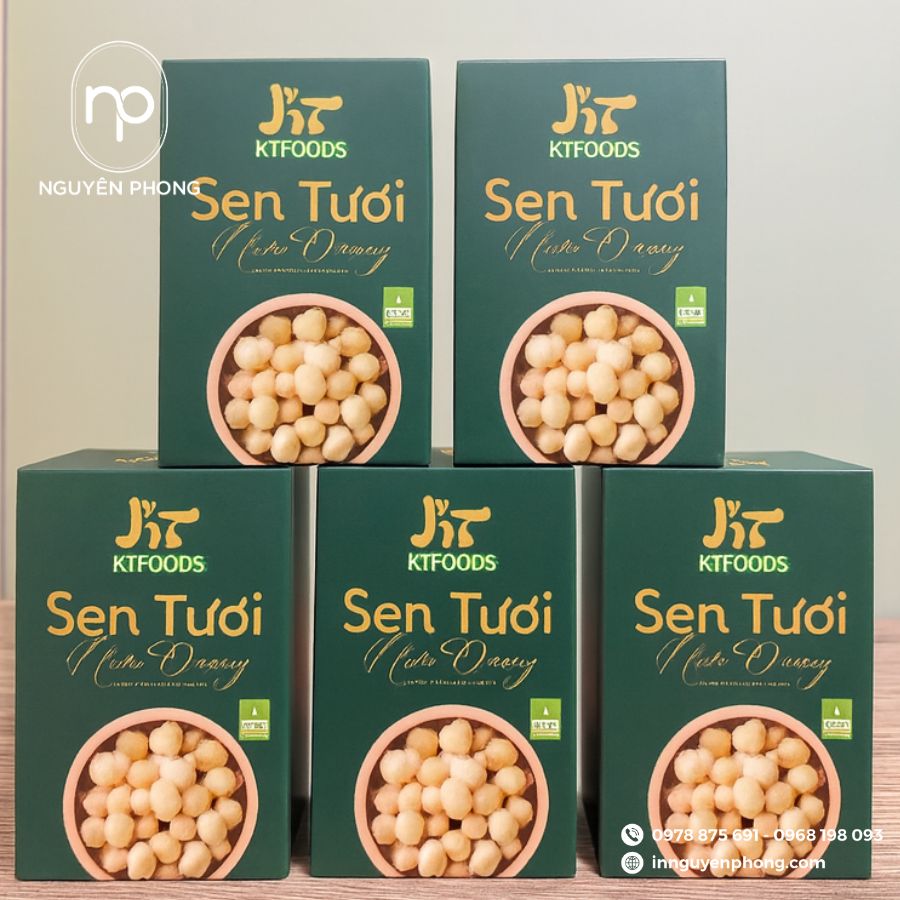  In hộp giấy đựng hạt sen sấy khô